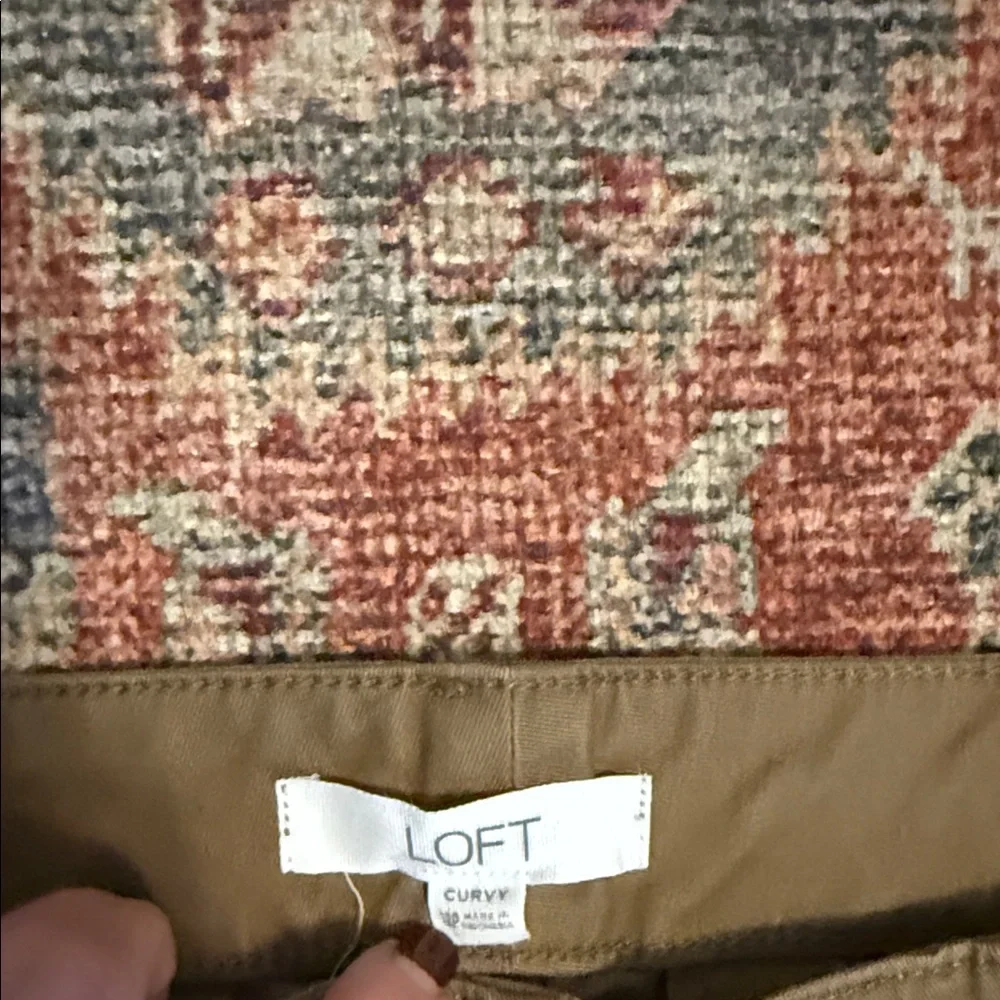 Loft ladies Monroe slim chinos Tan Pants (curvy fit) - Picture 4 of 8